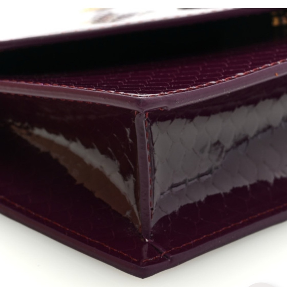 Christian Louboutin Rich Burgundy Clutch/ wallet on chain - Picture 5 of 6